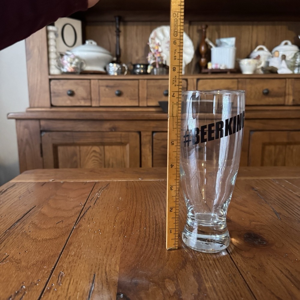 Used Beerking Pilsner Novelty Beer Glass, 14.5 Oz, 7"very Good Condition. - Picture 3 of 5
